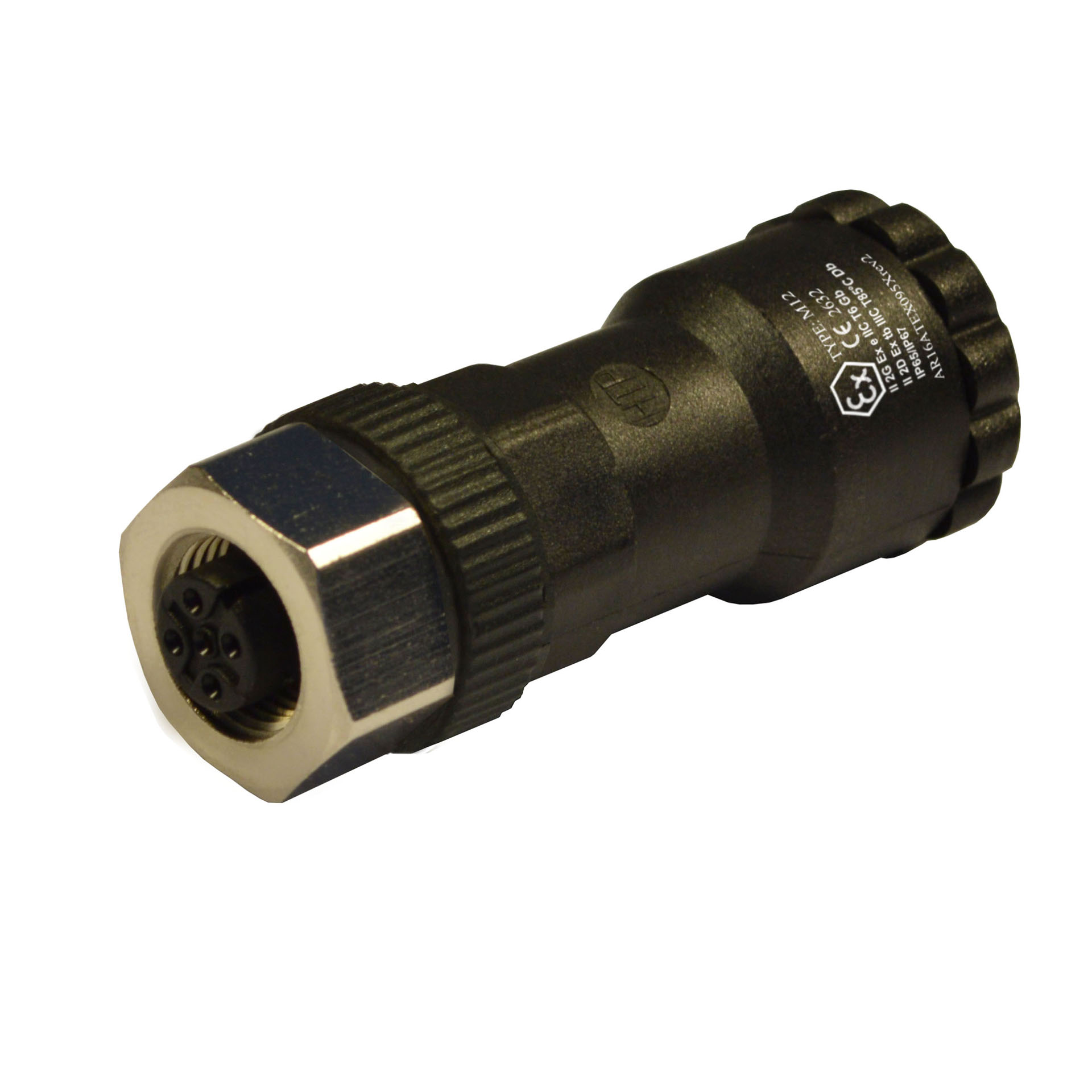 M12 field attachable,female,180°,5p.,PG9/11unif.or double exit cable,ATEX conform